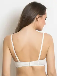 Zivame White Solid Non-Wired Lightly Padded T-shirt Bra ZI1137COREWHITE