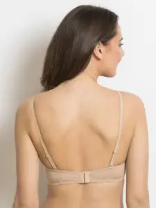 Zivame Beige Solid Non-Wired Lightly Padded T-shirt Bra ZI1137CORE0NUDE