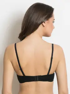 Zivame Black Solid Underwired Lightly Padded T-shirt Bra ZI1135COREBLACK