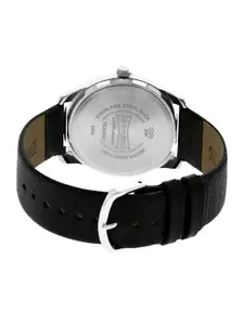 Sonata Men Silver-Toned & Black Analogue Watch NK7924SL06