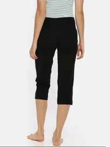 Enamor Women Mid-Rise Straight Leg Lounge Capris E018