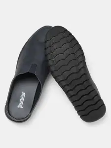 Roadster Men Navy Blue Textured Shoe-Style Sandals