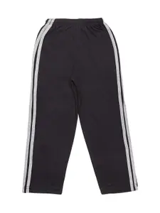 MACK JONNEY Boys Black Solid Trackpants
