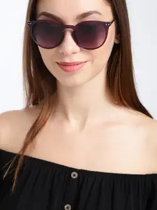 Fastrack Women Mirrored Oval Sunglasses NBC091PR1F