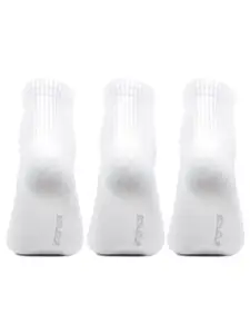 Bonjour Men Pack of 3 White Terry Ankle-Length Socks