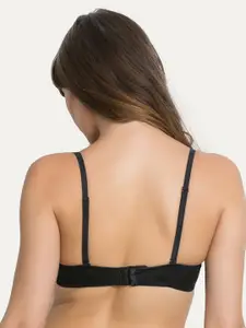 Zivame Black Solid Non-Wired Lightly Padded T-shirt Bra ZI1131COREBLACK