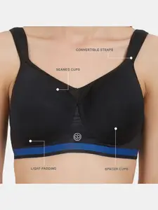 SOIE Full Coverage High Impact Padded Non Wired Sports Bra