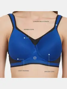 Soie Women Full Coverage High Impact Padded Non Wired Sports Bra