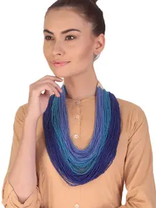 Bamboo Tree Jewels Blue Necklace