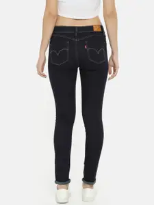 Levis Women Blue Super Skinny Fit Mid-Rise Clean Look Jeans
