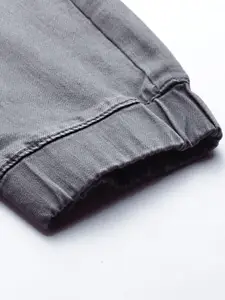 WROGN Men Grey Regular Fit Solid Joggers