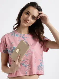 Caprese Women Beige Solid Kiko Two Fold Wallet