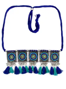 Rubans Silver-Toned Temple Necklace