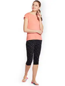 MACK JONNEY Women Black & Green Lounge Shorts F1GREEN-F1PRTB-02-