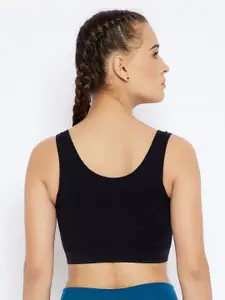 C9 AIRWEAR Seamless Black Solid Non-Wired Non Padded Everyday Bra