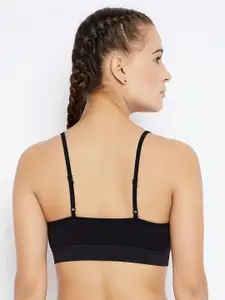 C9 AIRWEAR Seamless Black Solid Non-Wired Non Padded Everyday Bra