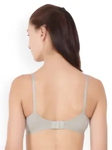 Floret Pack of 2 Grey Solid Non-Wired Non Padded T-shirt Bras