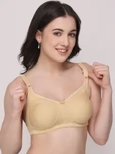 Floret Pack of 2 Non Padded Non-Wired Cotton Full Coverage Everyday Bra With Moulded Cups