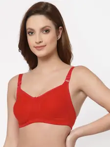 Floret Pack of 2 Non Padded Non-Wired Cotton Full Coverage Everyday Bra With Moulded Cups