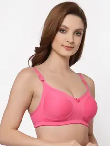 Floret Pack of 2 Non Padded Non-Wired Cotton Full Coverage Everyday Bra With Moulded Cups