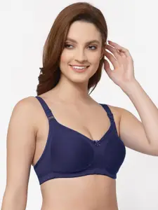 Floret Pack of 2 Non Padded Non-Wired Cotton Full Coverage Everyday Bra With Moulded Cups