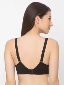 Candyskin Black Solid Non-Wired Non Padded Everyday Bra CSB203BK