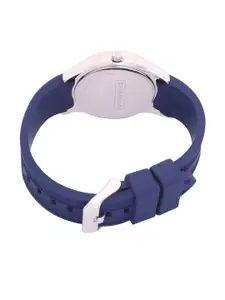 GIORDANO Women Charcoal Grey & Blue Analogue Watch 2983-02