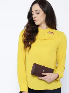 Lino Perros Women Coffee Brown Solid Three Fold Wallet