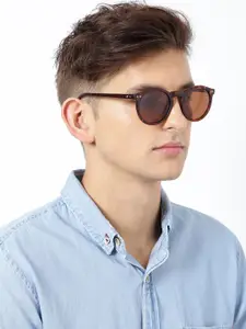 Fastrack Men Oval Sunglasses NBP383BR1
