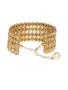 Zaveri Pearls Gold-Plated Link Bracelet