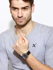 Sonata Men Black Dial Watch NF7930PP02J