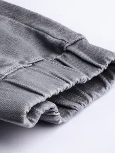 WROGN Men Grey Mid-Rise Clean Look Stretchable Jogger Jeans