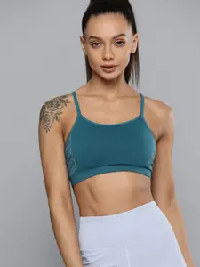 HRX by Hrithik Roshan Seamless Women Teal Blue Rapid Dry Yoga Sports Bra