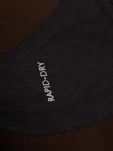 HRX by Hrithik Roshan Seamless Grey Solid Lightly Padded RAPID-DRY Sports Bra 3376