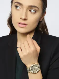 GUESS Women Gold-Toned Analogue Watch W1156L2_OR