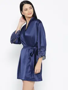 Amante Women Blue Solid Robe 8903129206600