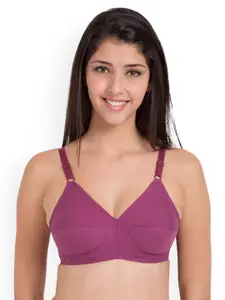 Souminie Pack of 3 Pure Cotton Non Padded Full Coverage U Back Bra