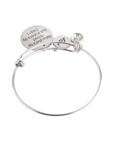 Peora Silver-Toned Alloy Silver-Plated Charm Bracelet