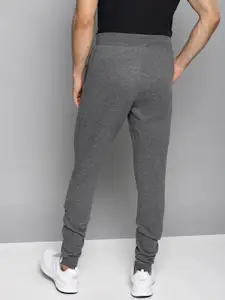 UNDER ARMOUR Men Charcoal Grey Rival Fleece Solid Joggers