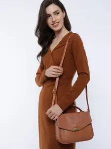 Lino Perros Brown Textured Satchel