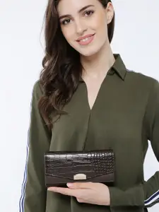 Lino Perros Women Brown Solid Two Fold Wallet