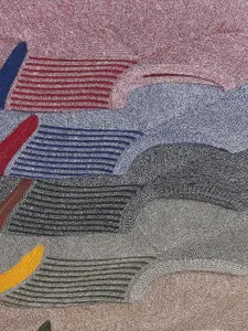 Camey Men Pack of 5 Multicoloured Shoe Liners