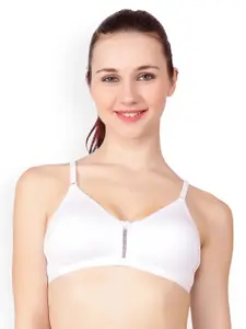Floret Solid Pack Of 3 Non-Wired T-shirt Bra Katrina_White-Skin-White_40B