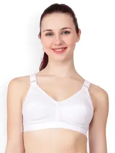 Floret White Solid Pack Of 3 Non-Wired Everyday Bra Sherry_White-White-White_40B