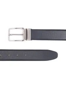 Tommy Hilfiger Men Navy Blue & Burgundy Reversible Leather Belt