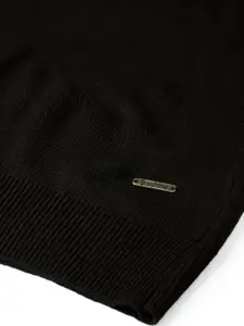 The Roadster Lifestyle Co Women Black Solid Sweater