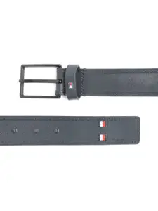 Tommy Hilfiger Men Navy Blue Leather Solid Belt