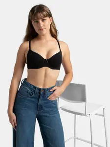 Jockey UnderWired Padded Cotton Medium Coverage Multiway Styling Tshirt Bra-1245