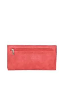 Baggit Women Coral Solid Three Fold Wallet