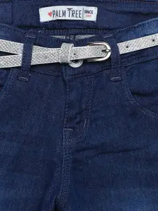 Palm Tree Girls Blue Slim Fit Mid-Rise Clean Look Jeans